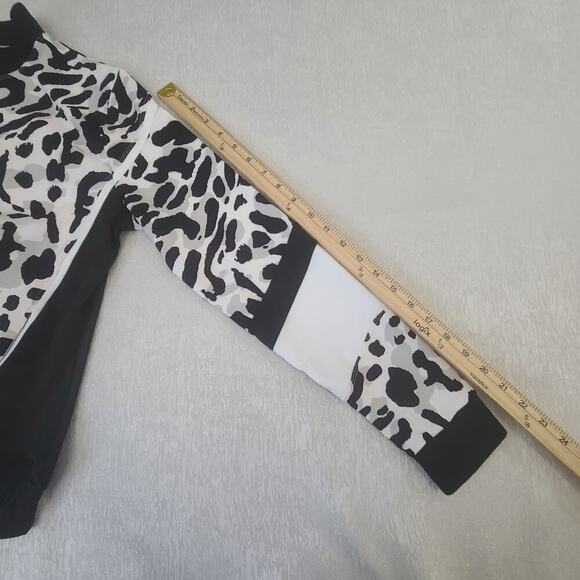 Tail Athleisure women's long sleeve full zipper leopard print Sz small Mob wife - Picture 9 of 13